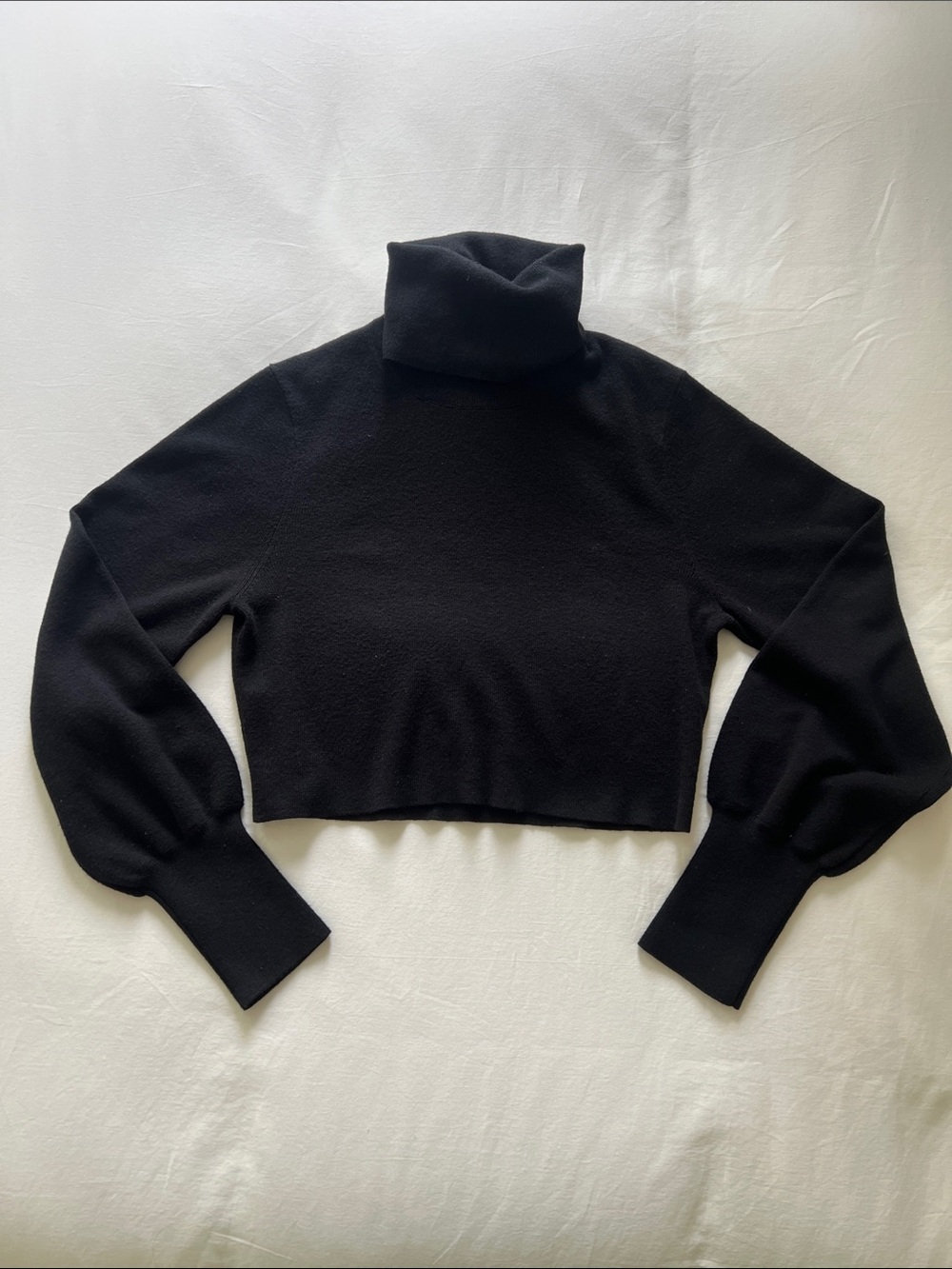 Aritzia Wilfred Rebecca Turtleneck Wool & Cotton Blend Black Size S